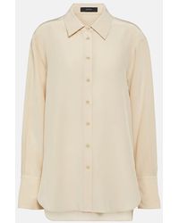 JOSEPH - Blusa Joe in crepe de chine di seta - Lyst