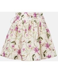 Agua Bendita - Floral Linen Shorts - Lyst