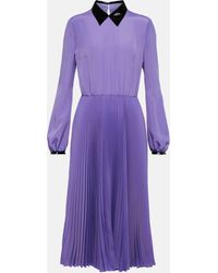 Prada - Sequined Crepe Midi Dress - Lyst