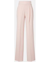 Max Mara - Pleated Cady Straight Pants - Lyst