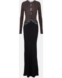 Christopher Esber - Cutout Lace-Trimmed Jersey Gown - Lyst