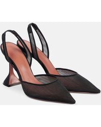 AMINA MUADDI - Holli Mesh Slingback Pumps - Lyst