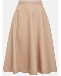Valentino - Vgold Crepe Couture Midi Skirt - Lyst