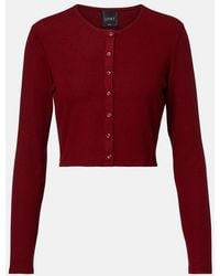 Leset - Lauren Cropped Jersey Cardigan - Lyst