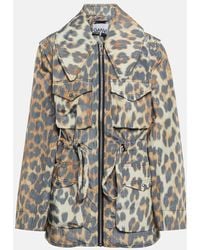 Ganni - Leopard-print Jacket - Lyst