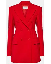 Sportmax - Vischio Double-Breasted Wool-Blend Blazer - Lyst