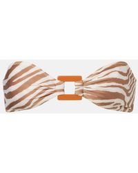 SAME - Zebra-Print Bandeau Bikini Top - Lyst