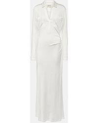 TOVE - Iana Gathered Jersey Maxi Dress - Lyst