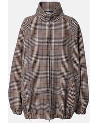 Frankie Shop - Baxter Checked Wool-Blend Blouson Jacket - Lyst