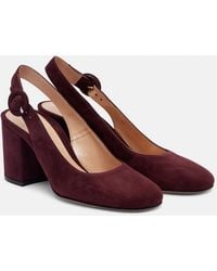Gianvito Rossi - Joelle Suede Slingback Pumps - Lyst