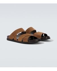 Manolo Blahnik - Seaton Suede Sandals - Lyst