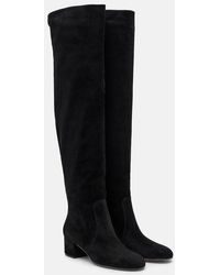 Gianvito Rossi - Suede Knee-High Boots - Lyst