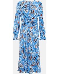 Diane von Furstenberg - Anaba Floral-print Gathered Dress - Lyst