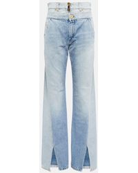 Balmain - Two-in-one High-rise Jeans - Lyst