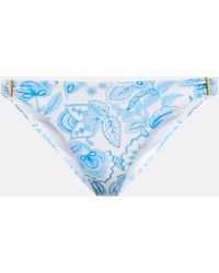 Melissa Odabash Culotte de bikini imprimee - Bleu