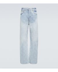 Amiri - Logo Jacquard Denim Pants - Lyst