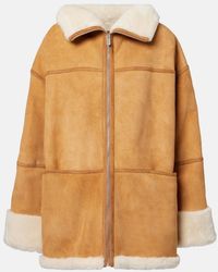 TOTEME - Signature Shearling-Lined Suede Jacket - Lyst