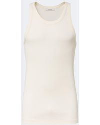 Lemaire - Ribbed-Knit Cotton Tank Top - Lyst
