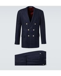 Brunello Cucinelli - Pinstripe Linen Suit - Lyst