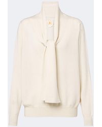 Jardin Des Orangers - Tie-Neck Wool And Cashmere Sweater - Lyst