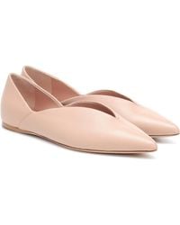 Max Mara Fisher Leather Ballet Flats - Pink
