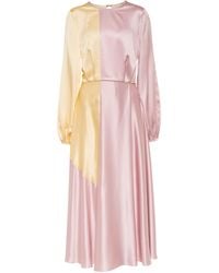 ROKSANDA Anahita Silk Satin Midi Dress - Pink