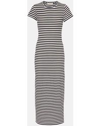 Nili Lotan - Vestido Largo De Algodon A Rayas - Lyst