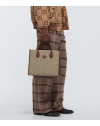 Gucci GG Canvas Small Tote Bag - Brown