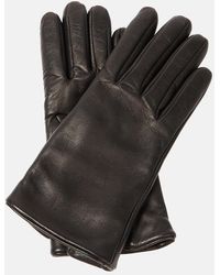 Saint Laurent - Cassandre Leather Gloves - Lyst