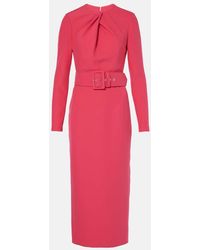 Safiyaa - Belted Midi Dress - Lyst