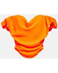 Vivienne Westwood - Sunday Off-shoulder Crepe Corset Top - Lyst