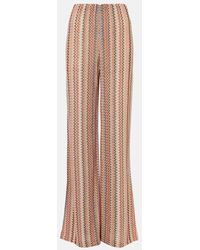 Missoni - Zigzag Cotton-Blend Wide-Leg Pants - Lyst