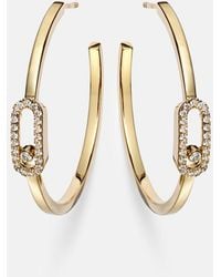 Messika - Move Uno 18Kt Hoop Earrings With Diamonds - Lyst