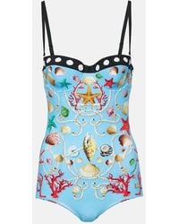 Dolce & Gabbana - Bedruckter Badeanzug Capri - Lyst