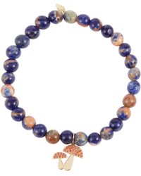 Sydney Evan Bracelet en or 14 ct, perles, saphirs et sodalite - Bleu