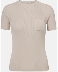 Max Mara - Max Mara Berlino Ribbed-Knit Cotton Top - Lyst