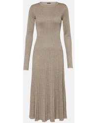 JOSEPH - Pleated Lurex Midi Dress - Lyst