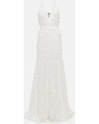 ROTATE BIRGER CHRISTENSEN Bridal Miley Faux Feather Gown - White