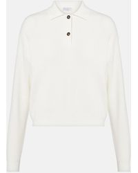 Brunello Cucinelli - Ribbed-Knit Cotton Polo Sweater - Lyst