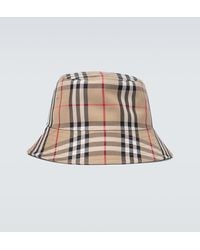 Burberry - Sombrero de pescador con Check - Lyst