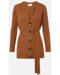 Valentino - Cable-Knit Cashmere Cardigan - Lyst