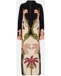 Johanna Ortiz - Sequined Printed Silk Tunic - Lyst