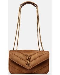 Saint Laurent - Loulou Small Matelasse Suede Shoulder Bag - Lyst