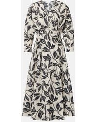 Max Mara - Camino Printed Cotton Wrap Dress - Lyst