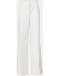 Stella McCartney - High-Rise Pleated Wool Wide-Leg Pants - Lyst