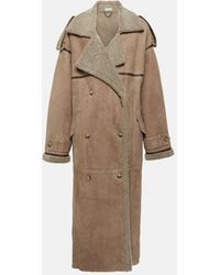 The Mannei - Cappotto Jordan in suede con shearling - Lyst