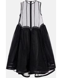 Noir Kei Ninomiya - Tulle Midi Dress - Lyst