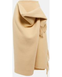The Row - Dianne Draped Wool Maxi Skirt - Lyst