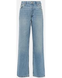 RE/DONE - Jean Droit A Taille Mi-Haute - Lyst