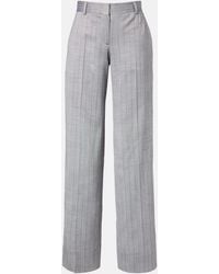 Stella McCartney - Striped Wool Wide-Leg Pants - Lyst